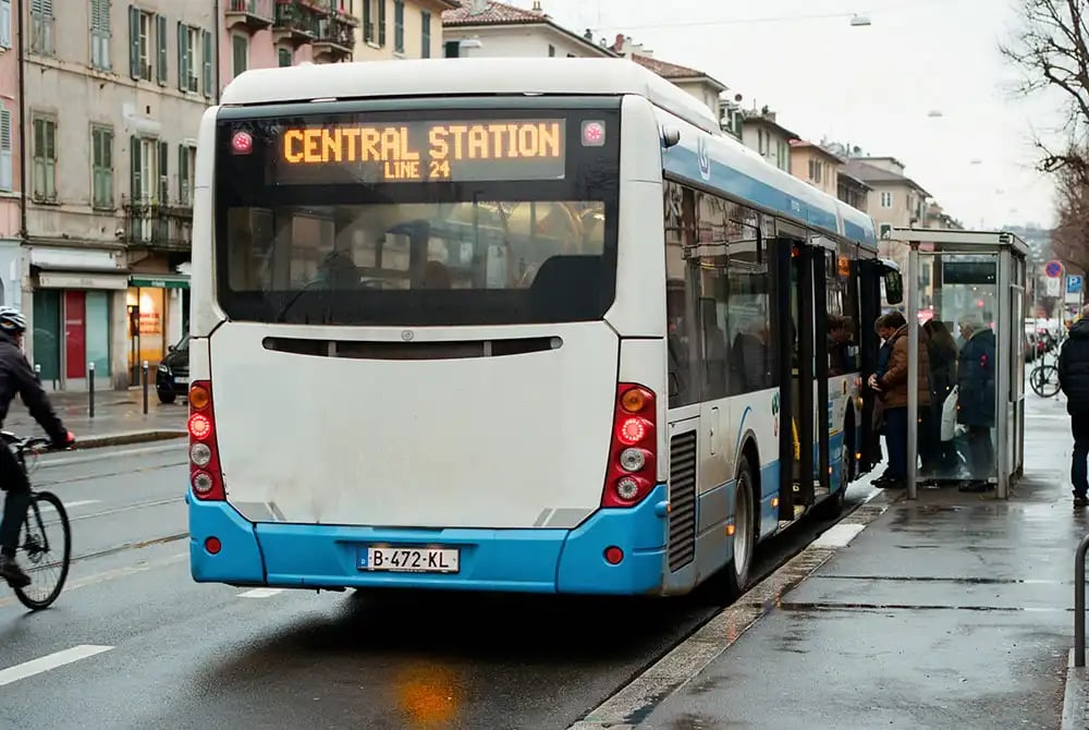 Affichage de la destination du bus - Rétroviseur