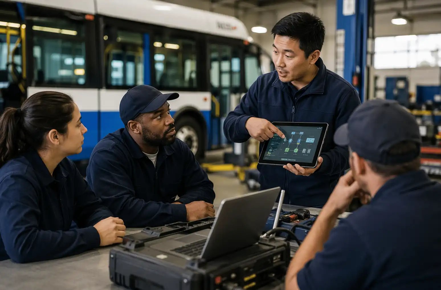 Formation sur place pour les solutions d'autobus
